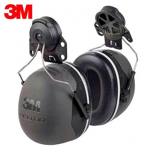Defender Safety H1 - Orejeras acoplables para casco, protección auditiva  ANSI de 24 dB para construcción con adaptadores de montaje de casco duro.  Se